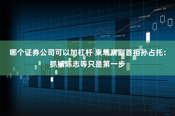 哪个证券公司可以加杠杆 柬埔寨副首相孙占托：抓捕陈志等只是第一步