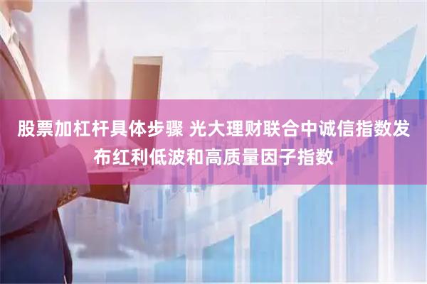 股票加杠杆具体步骤 光大理财联合中诚信指数发布红利低波和高质量因子指数