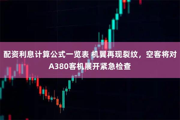 配资利息计算公式一览表 机翼再现裂纹，空客将对A380客机展开紧急检查